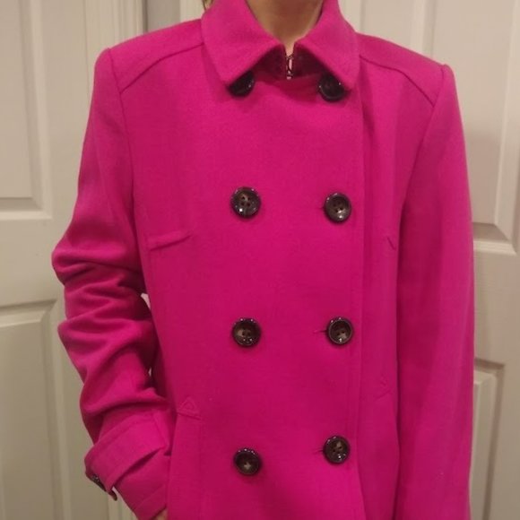 jcpenney Jackets & Coats Nwt Tall Pink Pea Coat Large Tall Poshmark